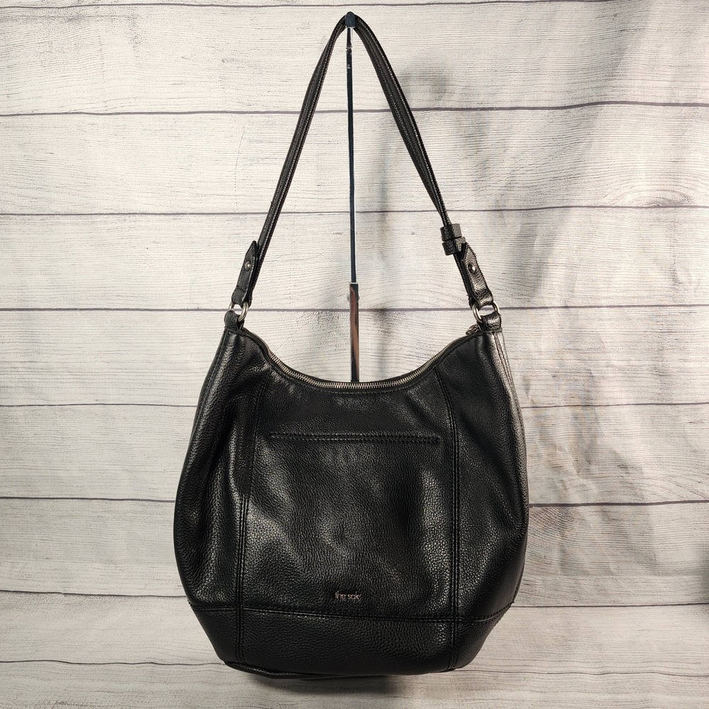 The Sak Sequoia Hobo Black Leather Boho Slouch Shoulder Bag